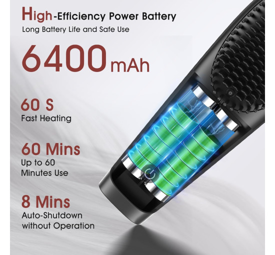 Бездротовий випрямляч для волосся CestMall з функцією іонізації, чорний (my-21040)