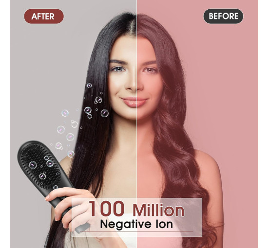 Бездротовий випрямляч для волосся CestMall з функцією іонізації, чорний (my-21040)