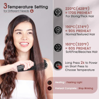 Бездротовий випрямляч для волосся CestMall з функцією іонізації, чорний (my-21040)