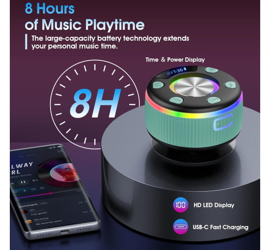 Bluetooth-колонка Xuevcn Q90 для душу, зелений (my-21037)