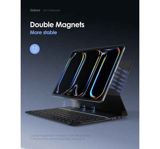 Чохол-клавіатура для iPad Air 11 дюймів, чорний (my-21085)