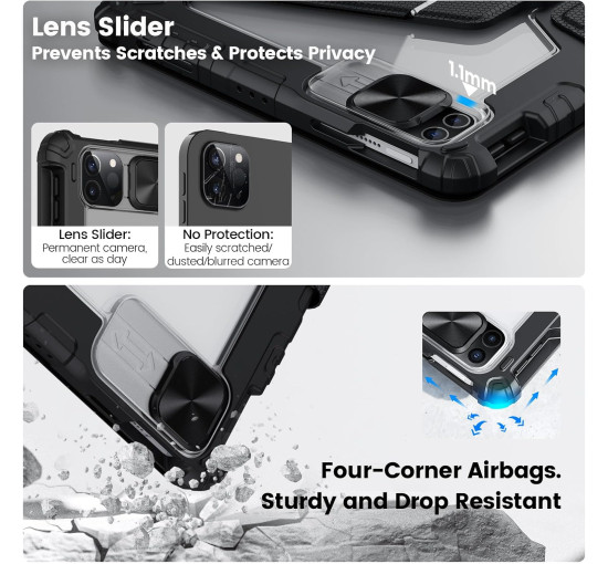 Чехол-клавиатура Nillkin с магнитной подставкой для iPad Air 11 дюймов, черный (my-21086)