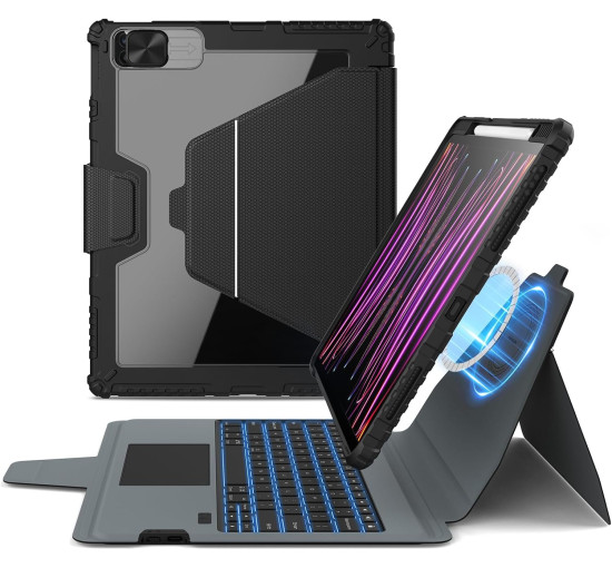 Чехол-клавиатура Nillkin с магнитной подставкой для iPad Air 11 дюймов, черный (my-21086)