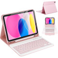 Чехол с черной клавиатурой APHBZGE HB-030 для Pad 10-го поколения, розовый (my-21083)