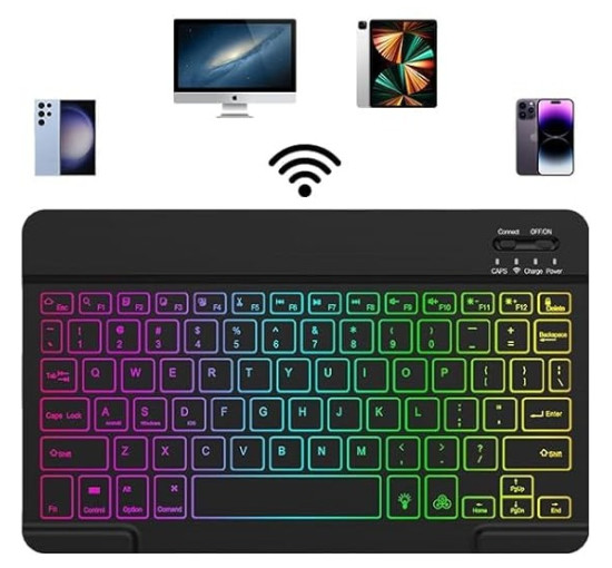 Чехол с черной клавиатурой APHBZGE HB-030 для Pad 10-го поколения, розовый (my-21083)