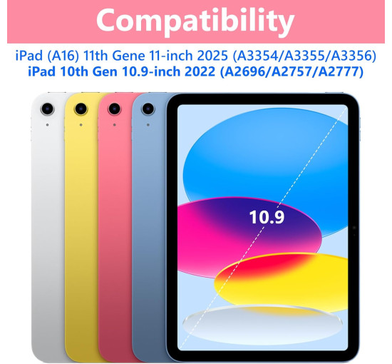 Чехол с черной клавиатурой APHBZGE HB-030 для Pad 10-го поколения, розовый (my-21083)