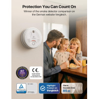 Детектор диму X-Sense SD11 для дому, білий (my-21011)