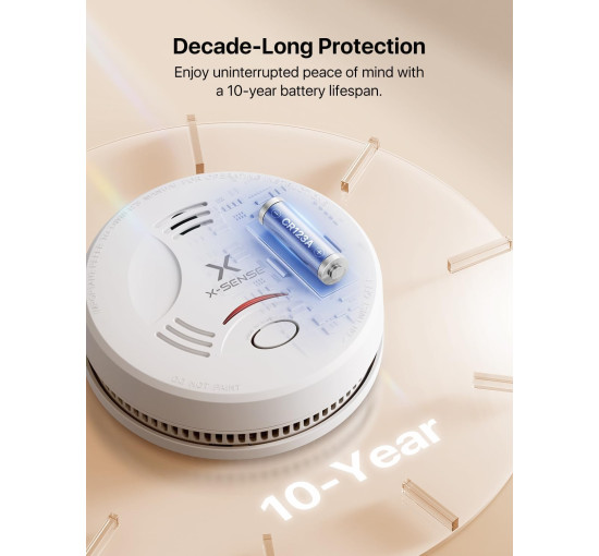 Детектор диму X-Sense SD11 для дому, білий (my-21011)