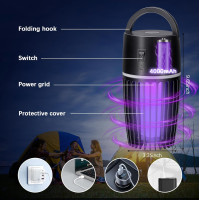 Електрична лампа Wrischan CK-EMK-BK-EU від комарів 4000 мА·год, чорний (my-21185)