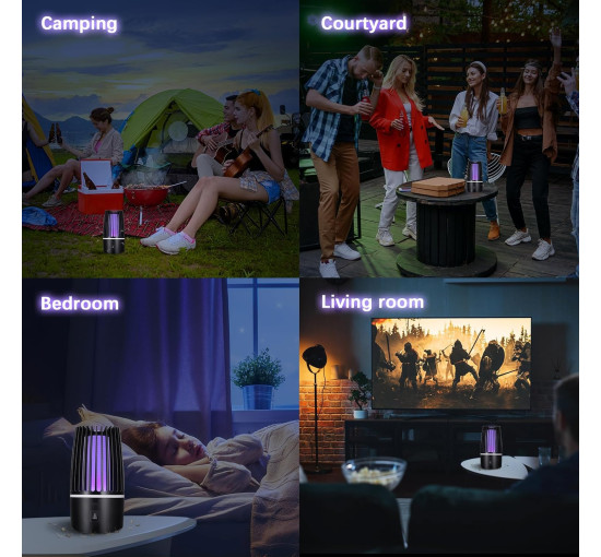 Електрична лампа Wrischan CK-EMK-BK-EU від комарів 4000 мА·год, чорний (my-21185)