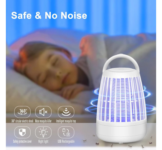 Електрична пастка від мух GBARAN EUMWD-JK26 з нічником, білий (my-21187)