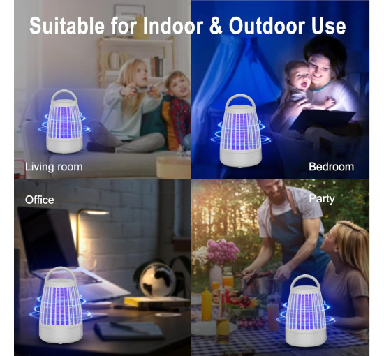 Електрична пастка від мух GBARAN EUMWD-JK26 з нічником, білий (my-21187)