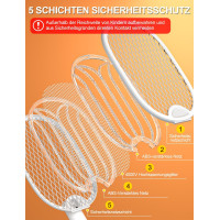 Электрическая мухобойка WOCVRYY XH-43 4000 В, 1800 мАч, бежево-белый (my-21091)