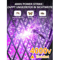 Электрическая мухобойка WOCVRYY XH-43 4000 В, 1800 мАч, бежево-белый (my-21091)