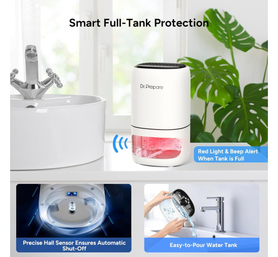 Электрический осушитель воздуха Dr.Prepare DDH300ML 300 мл, белый (my-21078)