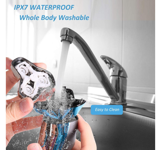 Електробритва Aesfee AF-809-VOX, водонепроникна, для вологого та сухого гоління, синій (my-21167)