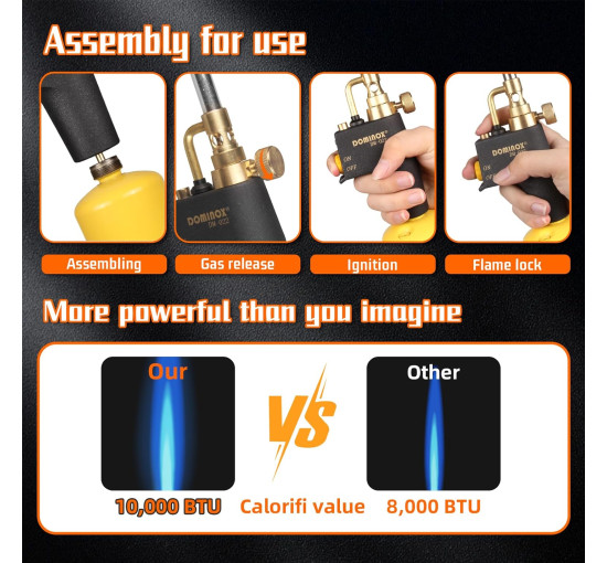 Головка пальника DOMINOX DM-022CGA із пусковим курком (my-21007)