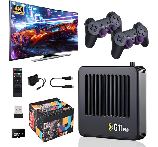 Игровая консоль KINMRIS G11 Pro Retro с разрешением 4K, 40 000 ретро-играми, черный (my-21095)