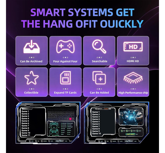 Игровая консоль KINMRIS G11 Pro Retro с разрешением 4K, 40 000 ретро-играми, черный (my-21095)