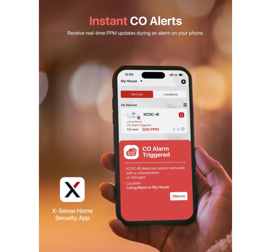 Інтелектуальний детектор чадного газу X-Sense XC0C-iR (my-21042)