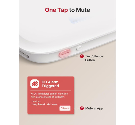 Інтелектуальний детектор чадного газу X-Sense XC0C-iR (my-21042)