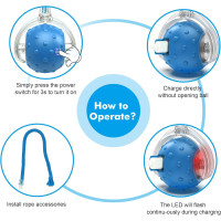 Интерактивная игрушка-мяч FLERDMAU L02 для домашних кошек, синий (my-21087)