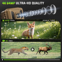 Камера для стеження VIDVIS SV-TCNW з нічним баченням, сонячна батарея, 64 Мп 4K (my-21028)