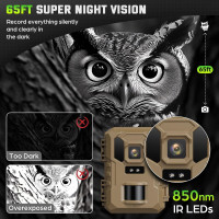 Камера для слежения VIDVIS SV-TCNW с ночным видением, солнечная батарея, 64 Мп 4K (my-21028)