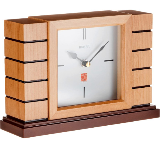 Каминные часы Bulova B1659, ореховое (my-21032)
