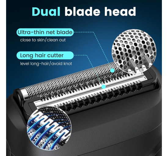 Компактная дорожная бритва Brightup MS-9723 с плавающими лезвиями, черный (my-21124)