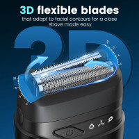 Компактная дорожная бритва Brightup MS-9723 с плавающими лезвиями, черный (my-21124)