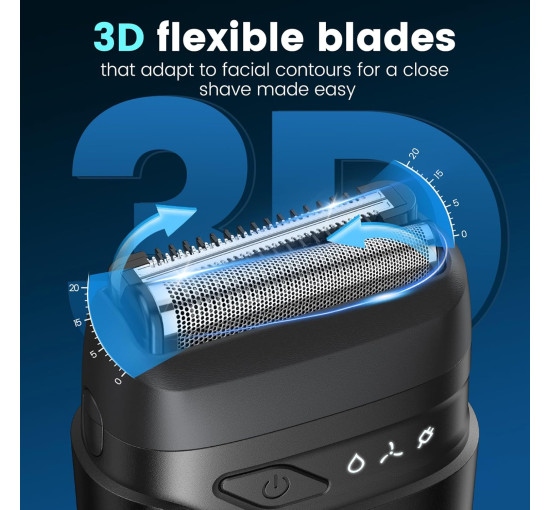 Компактная дорожная бритва Brightup MS-9723 с плавающими лезвиями, черный (my-21124)