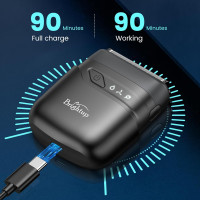 Компактная дорожная бритва Brightup MS-9723 с плавающими лезвиями, черный (my-21124)