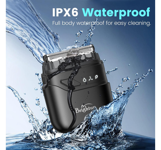 Компактная дорожная бритва Brightup MS-9723 с плавающими лезвиями, черный (my-21124)