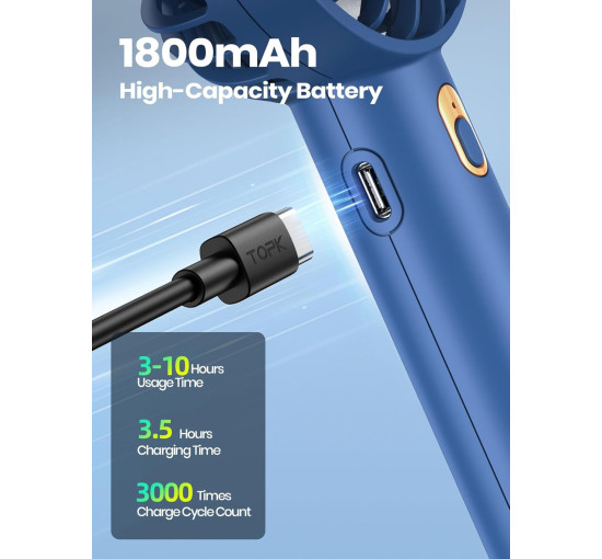 Комплект з 2 міні-вентиляторів Warmco K30 3-швидкісний, синій (my-21200)