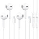 Комплект из 2 проводных наушников-вкладышей Eashion 2D-LT-W2 со встроенным микрофоном, белый (my-21147)