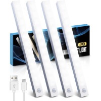 Комплект из 4 светильников KALAHOL YNYD08 для кухни, с датчиком движения USB, белый (my-21043)