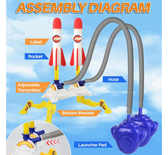 Космічна ракетна установка TODARRUN, 6 ракет та регульована катапульта (my-21008)