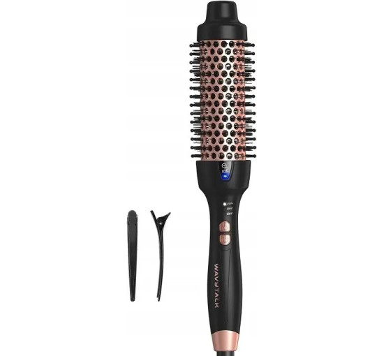 Кругла термощітка для укладання волосся WAVYTALK T186DI-38, 38 мм, чорна (my-21067)