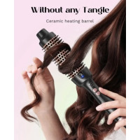 Круглая термощетка для укладки волос WAVYTALK T186DI-38, 38 мм, черная (my-21067)