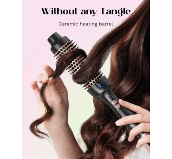 Кругла термощітка для укладання волосся WAVYTALK T186DI-38, 38 мм, чорна (my-21067)