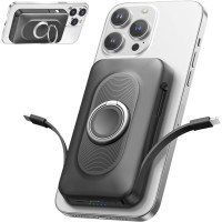 Магнітний зовнішній акумулятор WASTDE PN-W35 20000 мА·год, чорний (my-21132)