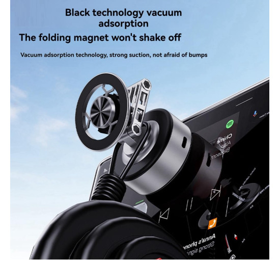 Магнітне кріплення Cenei X91 з вакуумною присоскою для смартфона, чорний (my-21046)