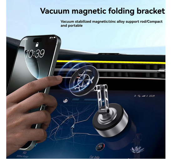 Магнітне кріплення Cenei X91 з вакуумною присоскою для смартфона, чорний (my-21046)