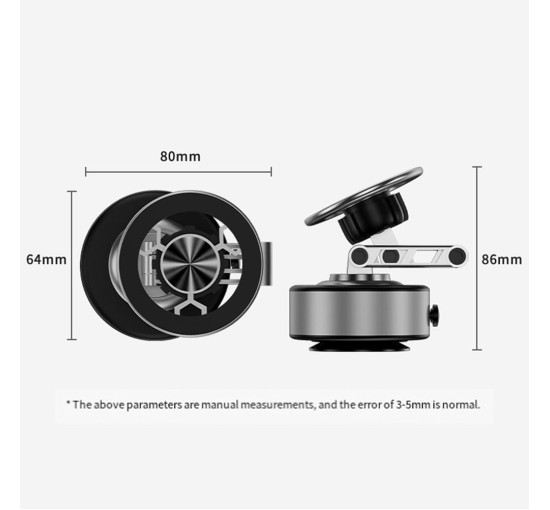 Магнітне кріплення Cenei X91 з вакуумною присоскою для смартфона, чорний (my-21046)