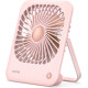 Маленький настільний вентилятор Funme OEDKL02-3000PK1 з акумулятором, рожевий (my-21194)