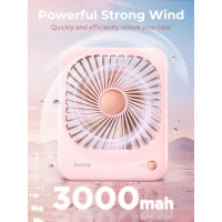 Маленький настільний вентилятор Funme OEDKL02-3000PK1 з акумулятором, рожевий (my-21194)
