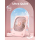 Маленький настільний вентилятор Funme OEDKL02-3000PK1 з акумулятором, рожевий (my-21194)