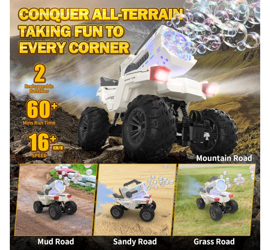 Машинка з дистанційним керуванням Somastung 2212 та гарматою для мильних бульбашок (my-21003)