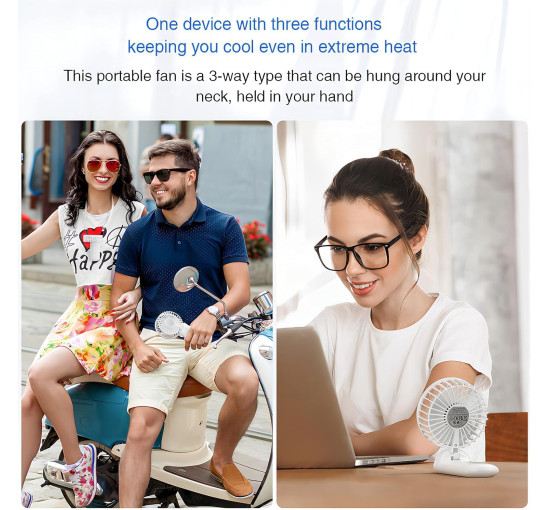 Міні-портативний вентилятор Psecici AO-818, бежевий (my-21197)